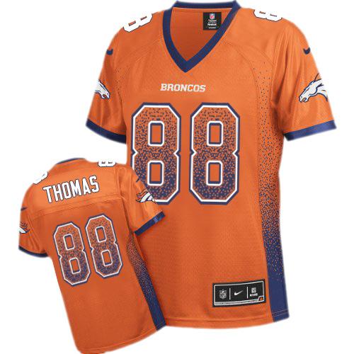 Nike Broncos #88 Demaryius Thomas Orange Team Color Women's Stitched NFL Elite Drift Fashion Jersey